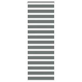 vidaXL Rullgardin zebra mörkgrå 80x200 cm tyg bredd 75,9 cm polyester