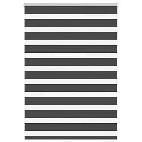 vidaXL Rullgardin zebra svart 110x100 cm tyg bredd 105,9cm polyester