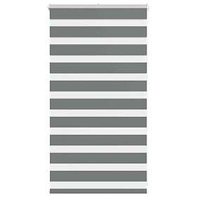 vidaXL Rullgardin zebra mörkgrå 90x100 cm tyg bredd 85,9 cm polyester