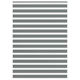 vidaXL Rullgardin zebra mörkgrå 160x230 cm tyg bredd 155,9cm polyester