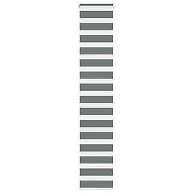 vidaXL Rullgardin zebra mörkgrå 45x200 cm tyg bredd 40,9 cm polyester