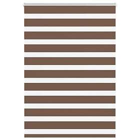 vidaXL Rullgardin zebra brun 100x150 cm tyg bredd 95,9 cm polyester