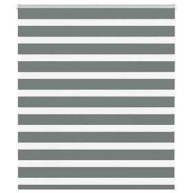 vidaXL Rullgardin zebra mörkgrå 130x100 cm tyg bredd 125,9cm polyester