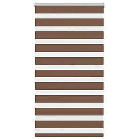 vidaXL Rullgardin zebra brun 85x150 cm tyg bredd 80,9 cm polyester