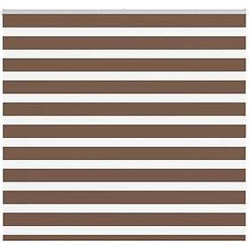vidaXL Rullgardin zebra brun 160x100 cm tyg bredd 155,9 cm polyester