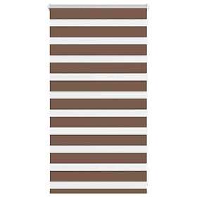 vidaXL Rullgardin zebra brun 70x100 cm tyg bredd 65,9 cm polyester