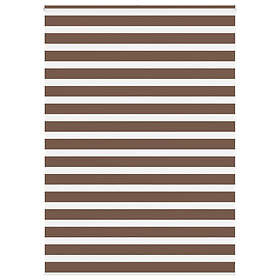 vidaXL Rullgardin zebra brun 160x230 cm tyg bredd 155,9 cm polyester