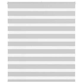 vidaXL Rullgardin zebra ljusgrå 135x150 cm tyg bredd 130,9cm polyester