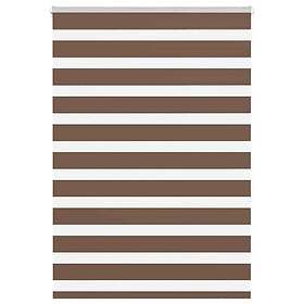 vidaXL Rullgardin zebra brun 110x150 cm tyg bredd 105,9 cm polyester