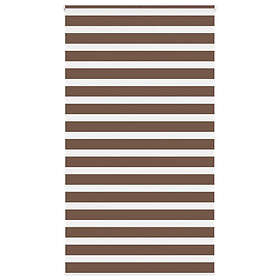 vidaXL Rullgardin zebra brun 120x200 cm tyg bredd 115,9 cm polyester