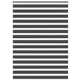vidaXL Rullgardin zebra svart 160x230 cm tyg bredd 155,9 cm polyester