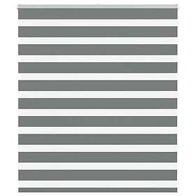 vidaXL Rullgardin zebra mörkgrå 135x100 cm tyg bredd 130,9cm polyester