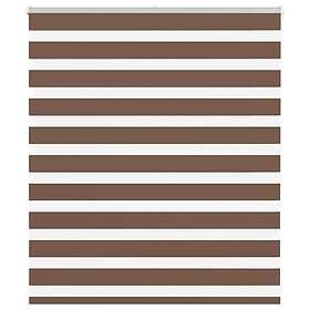 vidaXL Rullgardin zebra brun 135x100 cm tyg bredd 130,9 cm polyester