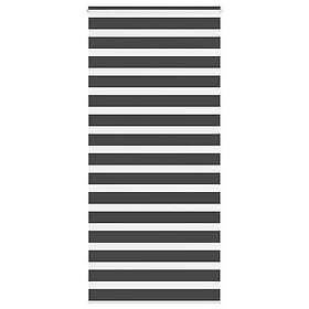 vidaXL Rullgardin zebra svart 100x200 cm tyg bredd 95,9 cm polyester