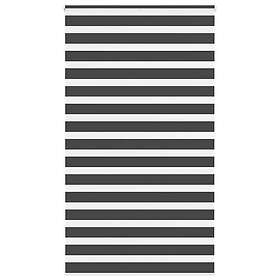 vidaXL Rullgardin zebra svart 130x200 cm tyg bredd 125,9 cm polyester