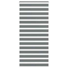 vidaXL Rullgardin zebra mörkgrå 105x230 cm tyg bredd 100,9cm polyester
