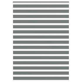 vidaXL Rullgardin zebra mörkgrå 160x200 cm tyg bredd 155,9cm polyester