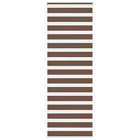 vidaXL Rullgardin zebra brun 75x230 cm tyg bredd 70,9 cm polyester