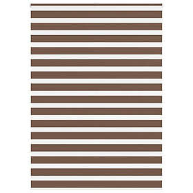vidaXL Rullgardin zebra brun 155x200 cm tyg bredd 150,9 cm polyester
