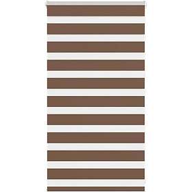 vidaXL Rullgardin zebra brun 75x100 cm tyg bredd 70,9 cm polyester