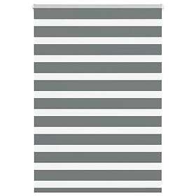 vidaXL Rullgardin zebra mörkgrå 100x100 cm tyg bredd 95,9 cm polyester