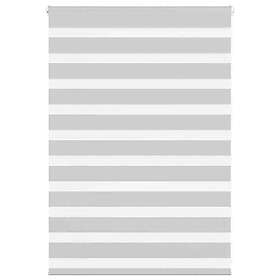 vidaXL Rullgardin zebra ljusgrå 105x100 cm tyg bredd 100,9cm polyester