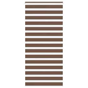 vidaXL Rullgardin zebra brun 100x230 cm tyg bredd 95,9 cm polyester