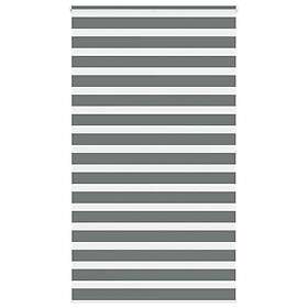 vidaXL Rullgardin zebra mörkgrå 125x200 cm tyg bredd 120,9cm polyester