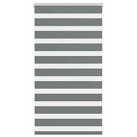 vidaXL Rullgardin zebra mörkgrå 85x100 cm tyg bredd 80,9 cm polyester