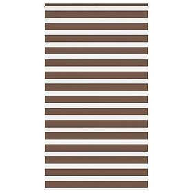 vidaXL Rullgardin zebra brun 125x230 cm tyg bredd 120,9 cm polyester