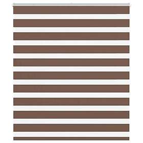 vidaXL Rullgardin zebra brun 125x150 cm tyg bredd 120,9 cm polyester