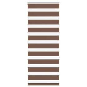 vidaXL Rullgardin zebra brun 65x150 cm tyg bredd 60,9 cm polyester