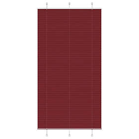 vidaXL Plisserad persienn Bordeaux röd 110x200 cm tyg bredd 109,4 cm