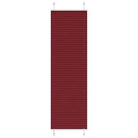 vidaXL Plisserad persienn Bordeaux röd 65x200 cm tyg bredd 64,4 cm