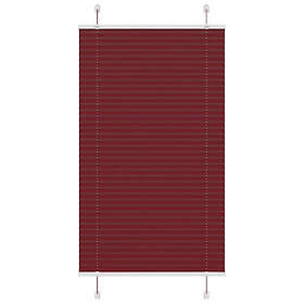 vidaXL Plisserad persienn Bordeaux röd 75x150 cm tyg bredd 74,4 cm
