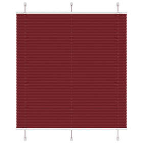 vidaXL Plisserad persienn Bordeaux röd 115x100 cm tyg bredd 114,4 cm