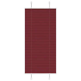 vidaXL Plisserad persienn Bordeaux röd 65x150 cm tyg bredd 64,4 cm