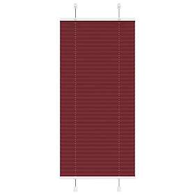 vidaXL Plisserad persienn Bordeaux röd 65x100cm tyg bredd 64,4cm
