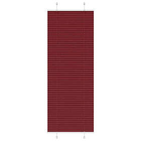 vidaXL Plisserad persienn Bordeaux röd 75x200 cm tyg bredd 74,4 cm