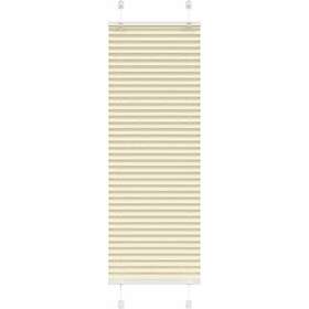 vidaXL Plisserad persienn cremefärgad 40x150 cm tyg bredd 39,4 cm
