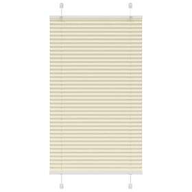vidaXL Plisserad persienn cremefärgad 80x100 cm tyg bredd 79,4 cm