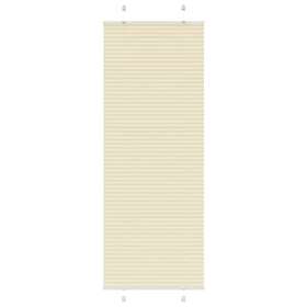 vidaXL Plisserad persienn cremefärgad 80x200 cm tyg bredd 79,4 cm