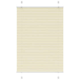 vidaXL Plisserad persienn cremefärgad 90x100 cm tyg bredd 89,4 cm