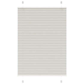 vidaXL Plisserad persienn ljusgrå 85x100 cm tyg bredd 84,4cm polyester