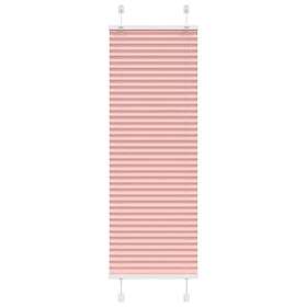 vidaXL Plisserad persienn rosa 45x100cm tyg bredd 44,4cm polyester