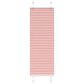 vidaXL Plisserad persienn rosa 50x100cm tyg bredd 49,4cm polyester