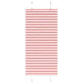 vidaXL Plisserad persienn rosa 65x100cm tyg bredd 64,4cm polyester