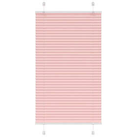 vidaXL Plisserad persienn rosa 80x100 cm tyg bredd 79,4 cm polyester