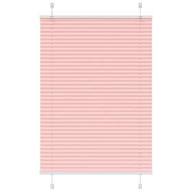 vidaXL Plisserad persienn rosa 95x150 cm tyg bredd 94,4 cm polyester