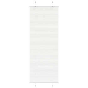 vidaXL Plisserad persienn vit 70x200 cm tyg bredd 69,4 cm polyester